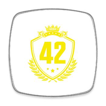 42 Nombre d’armoiries - Magnet carré - blanc - Devant