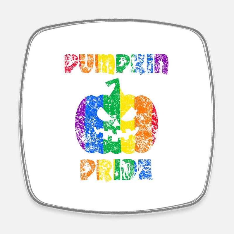 Pumpkin Pride Halloween Pride - Square fridge magnet - white