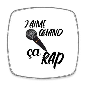 j aime quand ça rap - Magnet carré - blanc - Devant