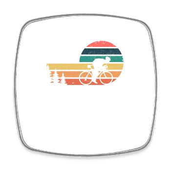 Vélo de route Vélo de route Vélo de route Vintage Cyclisme Biker - Magnet carré - blanc - Devant