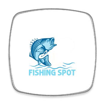 I Left My Fishing Spot To Be Here Angler Fisherma - Square fridge magnet - white - Front