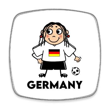 Soccer player Frauemannschaft - Football Germany - Square fridge magnet - white - Front