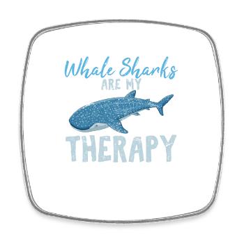 Whale Sharks Are My Therapy Cute Whale Shark Lover - Viereckiger Kühlschrankmagnet - Weiß - Vorne