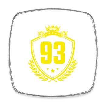 93 Nombre d’armoiries - Magnet carré - blanc - Devant