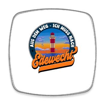 Edewecht - Viereckiger Kühlschrankmagnet - Weiß - Vorne