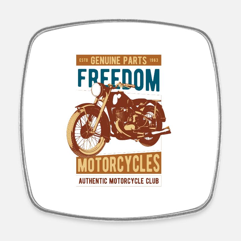 Bikers, motorcyclists - Square fridge magnet - white