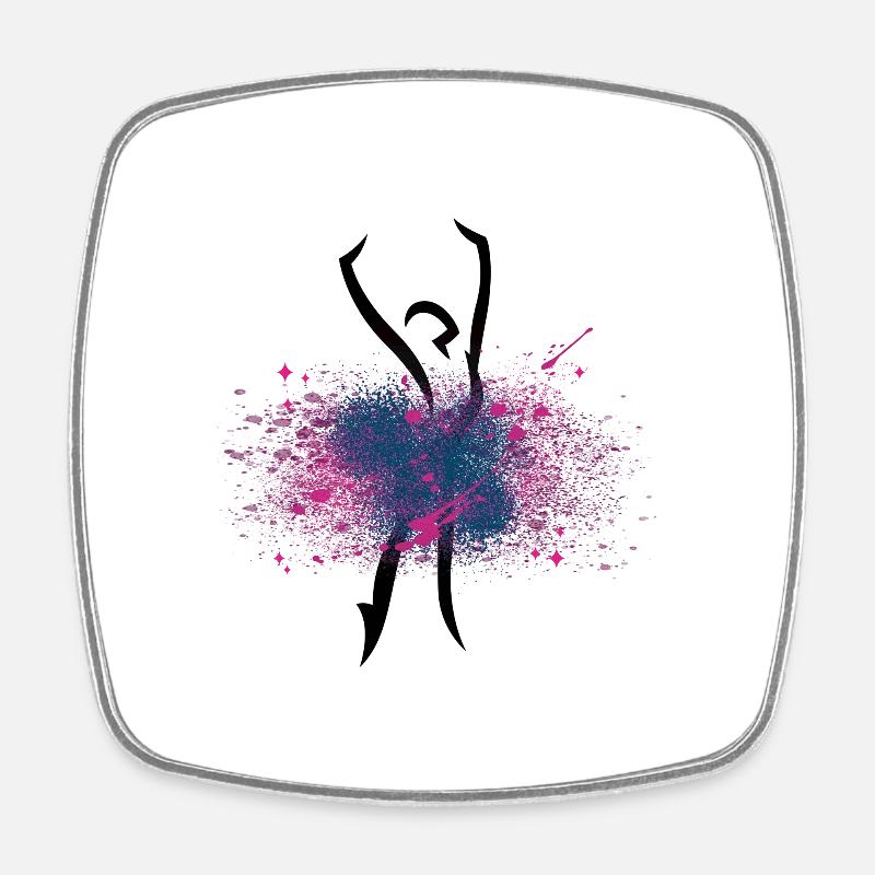 Danseur (2) - Magnet carré - blanc