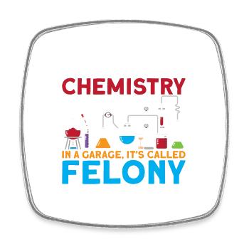 Wissenschaftler Chemiker Physiker Physik Geschenk - Viereckiger Kühlschrankmagnet - Weiß - Vorne