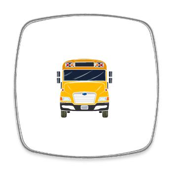 Be Nice To Bus Driver - Viereckiger Kühlschrankmagnet - Weiß - Vorne