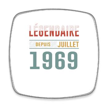 Légendaire Depuis Juillet 1969 Anniversaire Cadeau - Magnet carré - blanc - Devant