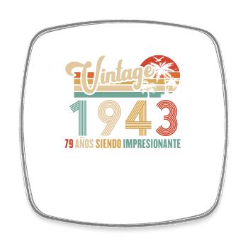 Vintage 1943 Anniversaire 79 ans D'être Awesome - Magnet carré - blanc - Devant