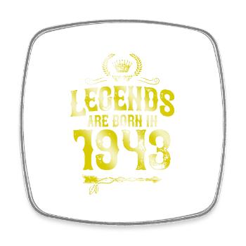 1943 legends born in - Viereckiger Kühlschrankmagnet - Weiß - Vorne