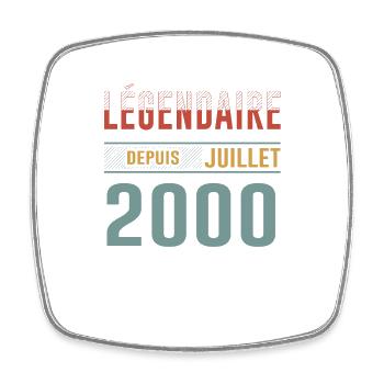 Juillet 2000 Anniversaire Idée Cadeau Vintage - Magnet carré - blanc - Devant