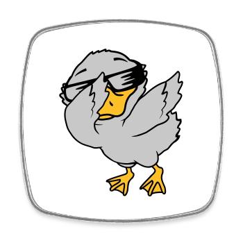 Dabbing Party Ducklings Cool - Square fridge magnet - white - Front