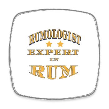 Rumologe Experte für Rum - Viereckiger Kühlschrankmagnet - Weiß - Vorne