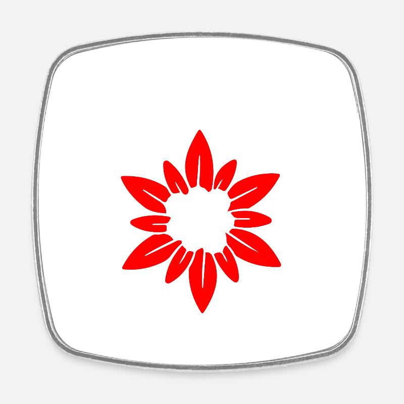 Swiss gentian - Square fridge magnet - white