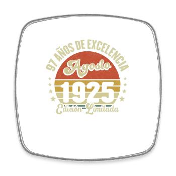 97 Ans Anniversaire Vintage Né(e) en Août 1925 - Magnet carré - blanc - Devant