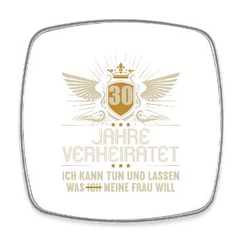 30 Jahre verheiratet kann tun 30.Hochzeitstag - Viereckiger Kühlschrankmagnet - Weiß - Vorne