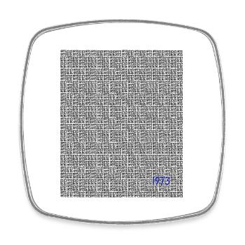 1973 - 50th birthday, anniversary, wedding anniversary - Square fridge magnet - white - Front