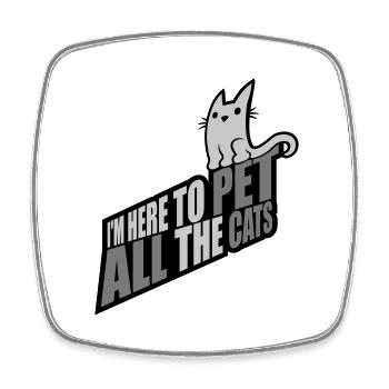 Animaux de compagnie tous les chats - Magnet carré - blanc - Devant