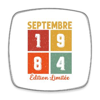 Septembre 1984 Original Idée Cadeau Anniversaire - Magnet carré - blanc - Devant