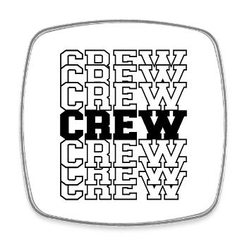 Crew - Viereckiger Kühlschrankmagnet - Weiß - Vorne