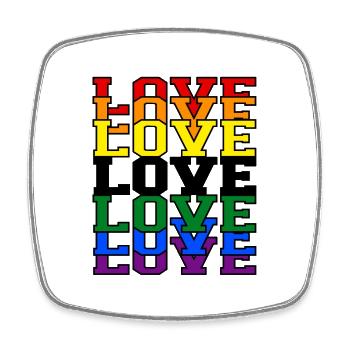 love - Viereckiger Kühlschrankmagnet - Weiß - Vorne