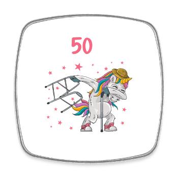 Mit 50 nichts anders nur langsamer 50 Geburtstag - Viereckiger Kühlschrankmagnet - Weiß - Vorne