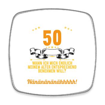 Ich bin 50 Jahre alt 50 Geburtstag - Viereckiger Kühlschrankmagnet - Weiß - Vorne
