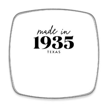 Fait en 1935 dans Birthday au Texas - Magnet carré - blanc - Devant