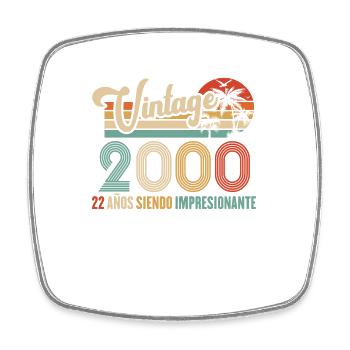 Anniversaire Vintage Idée Cadeau D Anniversaire 22 - Magnet carré - blanc - Devant