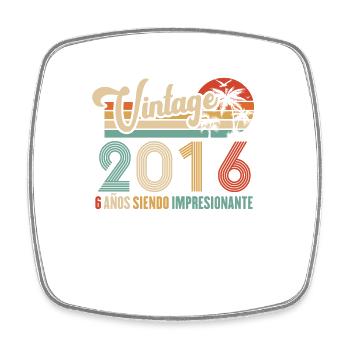 Anniversaire Vintage Idée Cadeau D Anniversaire 6 - Magnet carré - blanc - Devant