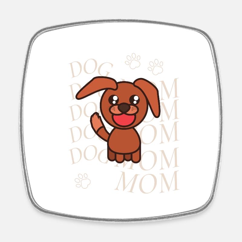 Dogmom - Square fridge magnet - white