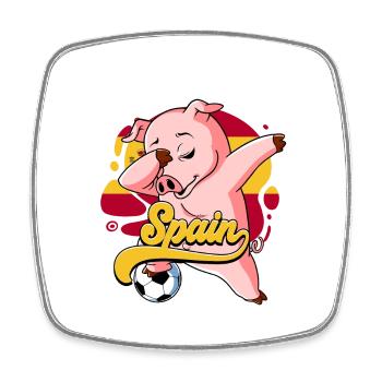 Spanien Fußball - Viereckiger Kühlschrankmagnet - Weiß - Vorne