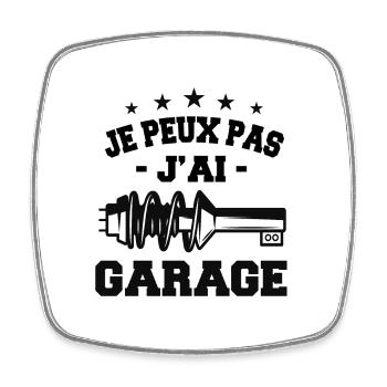 Je Peux Pas J'Ai Garage - Magnet carré - blanc - Devant