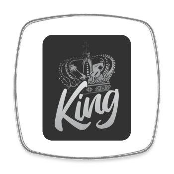 King Design: I am the KING! - Viereckiger Kühlschrankmagnet - Weiß - Vorne