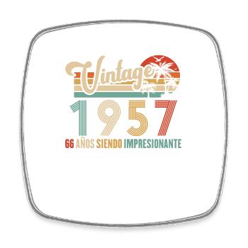 Anniversaire Vintage Idée Cadeau D Anniversaire 66 - Magnet carré - blanc - Devant