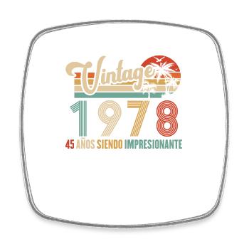 Anniversaire Vintage Idée Cadeau D Anniversaire 45 - Magnet carré - blanc - Devant