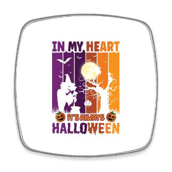 Happy Halloween Party Hexe Fledermaus Grusel Spuk - Viereckiger Kühlschrankmagnet - Weiß - Vorne