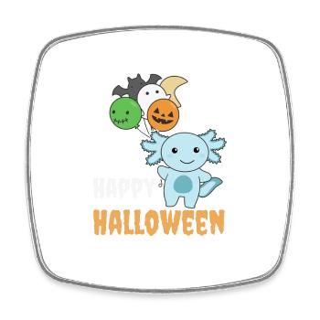 Axolotl Halloween Balloons Kids Cute Axolotls - Square fridge magnet - white - Front