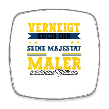 Maler - Viereckiger Kühlschrankmagnet - Weiß - Vorne