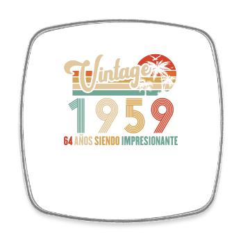 Anniversaire Vintage Idée Cadeau D Anniversaire 64 - Magnet carré - blanc - Devant