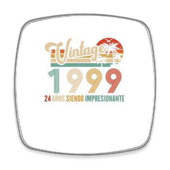 Anniversaire Vintage Idée Cadeau D Anniversaire 24 - Magnet carré - blanc - Devant
