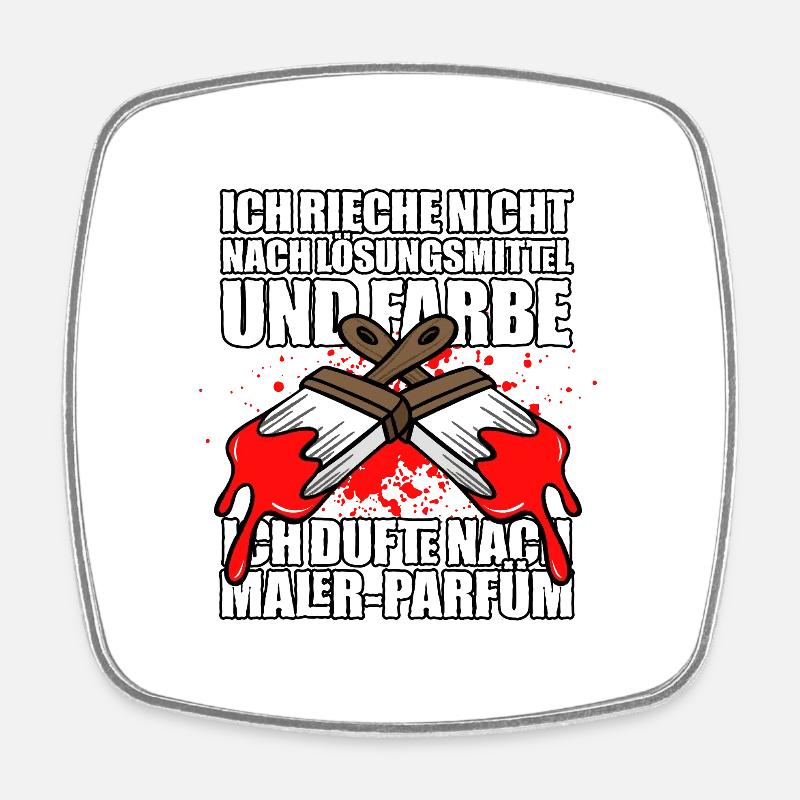 Maler - Viereckiger Kühlschrankmagnet - Weiß