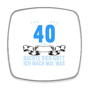 Vor 40 Jahren dachte Gott Schönes 40 Geburtstag - Viereckiger Kühlschrankmagnet - Weiß - Vorne