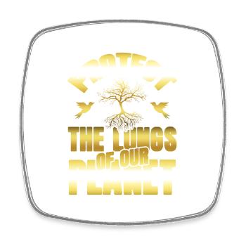 nature conservation environmental protection - Square fridge magnet - white - Front