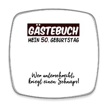 50. Geburtstag 50 Jahre Geburtstagsgeschenk - Viereckiger Kühlschrankmagnet - Weiß - Vorne