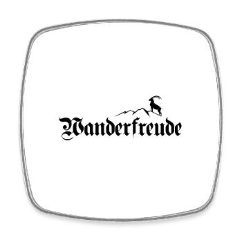 Wanderfreude Erzgebirge Wandern Berg - Viereckiger Kühlschrankmagnet - Weiß - Vorne
