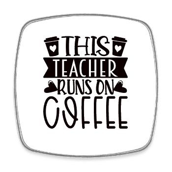 Teacher Learning Teaching Kindergarten Student School - Square fridge magnet - white - Front