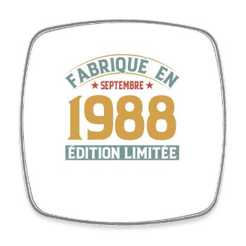 Fabriqué En Septembre 1988 Édition Limitée - Magnet carré - blanc - Devant